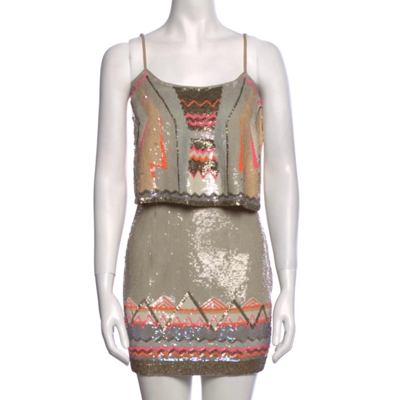 All Saints Dresses & Skirts - Allsaints sequin printed mini dress w/tags never worn size US 4 UK 8